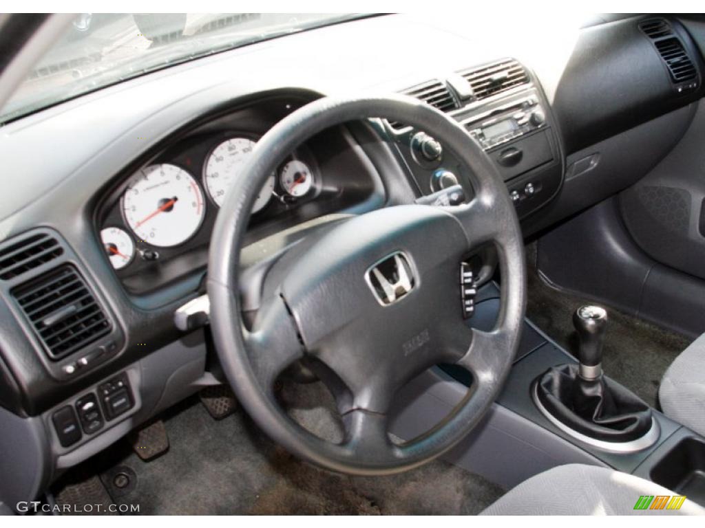 Gray Interior 2002 Honda Civic EX Sedan Photo #41421271