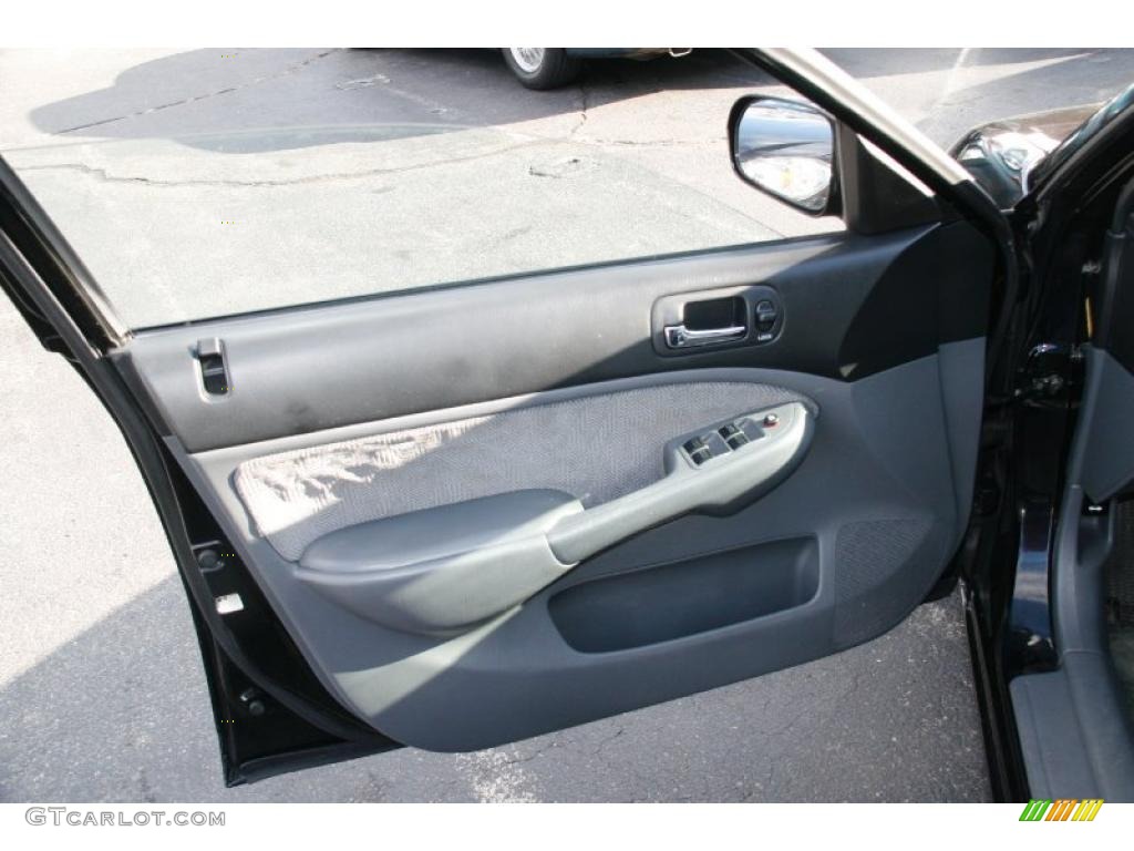 2002 Honda Civic EX Sedan Gray Door Panel Photo #41421283