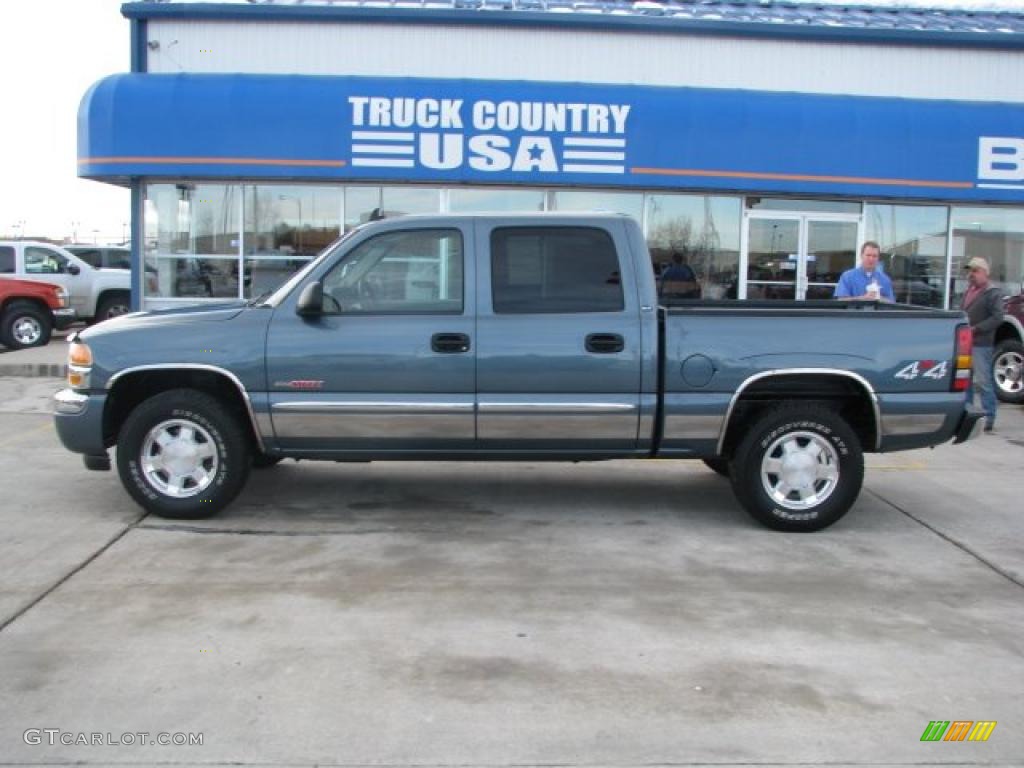 2006 Sierra 1500 SLT Crew Cab 4x4 - Stealth Gray Metallic / Pewter photo #1