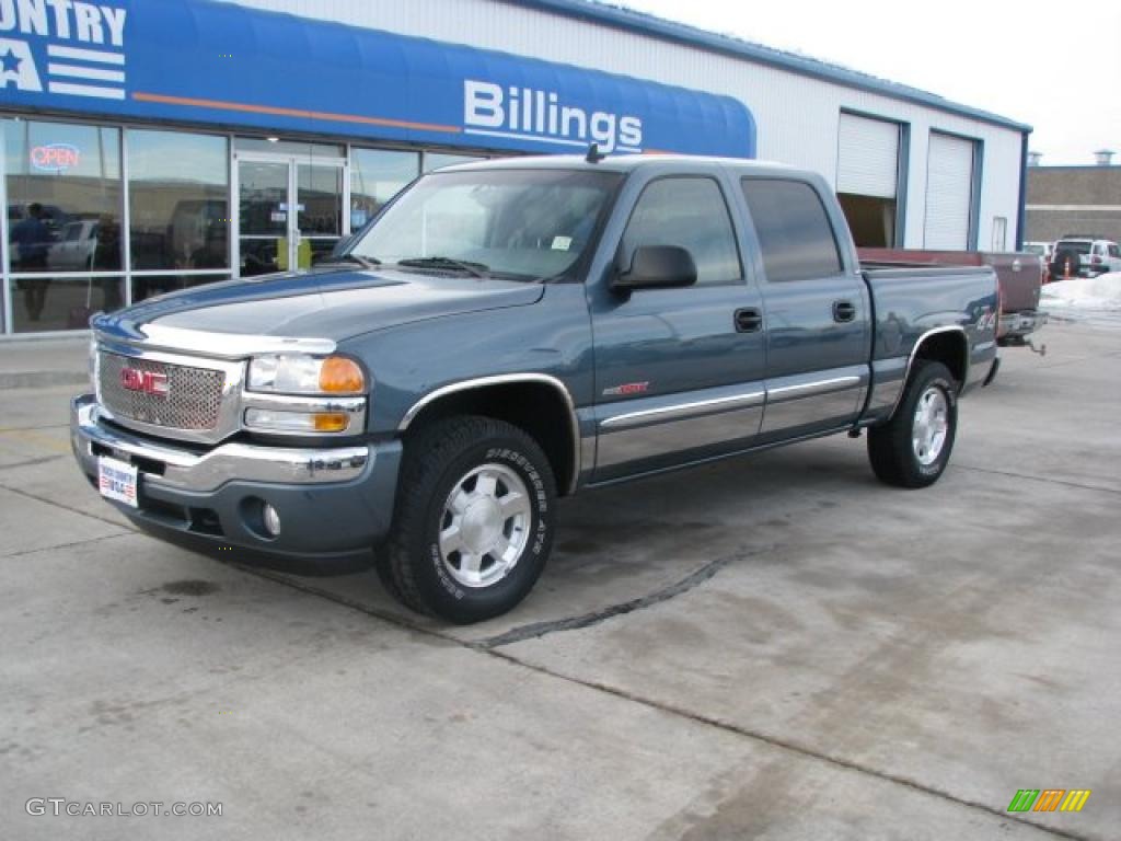 2006 Sierra 1500 SLT Crew Cab 4x4 - Stealth Gray Metallic / Pewter photo #2