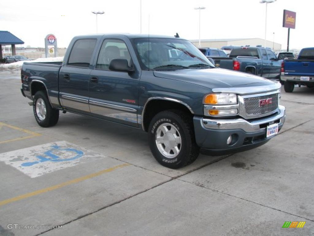 2006 Sierra 1500 SLT Crew Cab 4x4 - Stealth Gray Metallic / Pewter photo #18