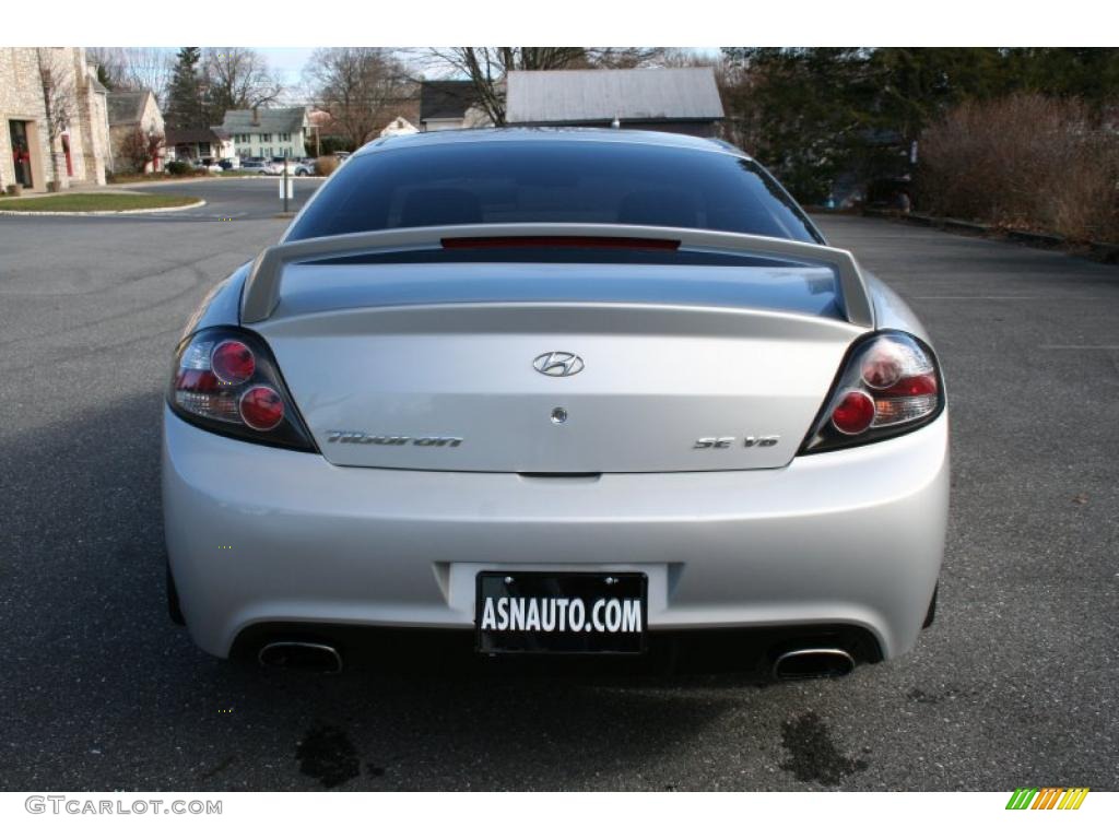 2008 Tiburon SE - Quicksilver / SE Red Leather/Black Sport Grip photo #5