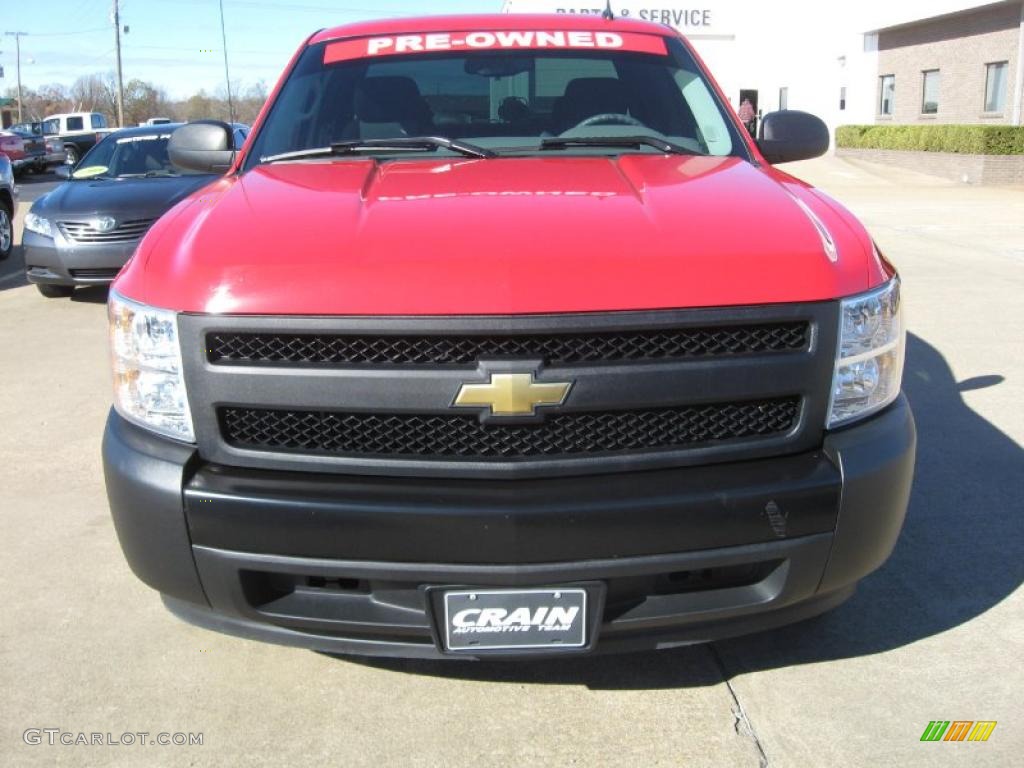 2008 Silverado 1500 Work Truck Extended Cab - Victory Red / Dark Titanium photo #2