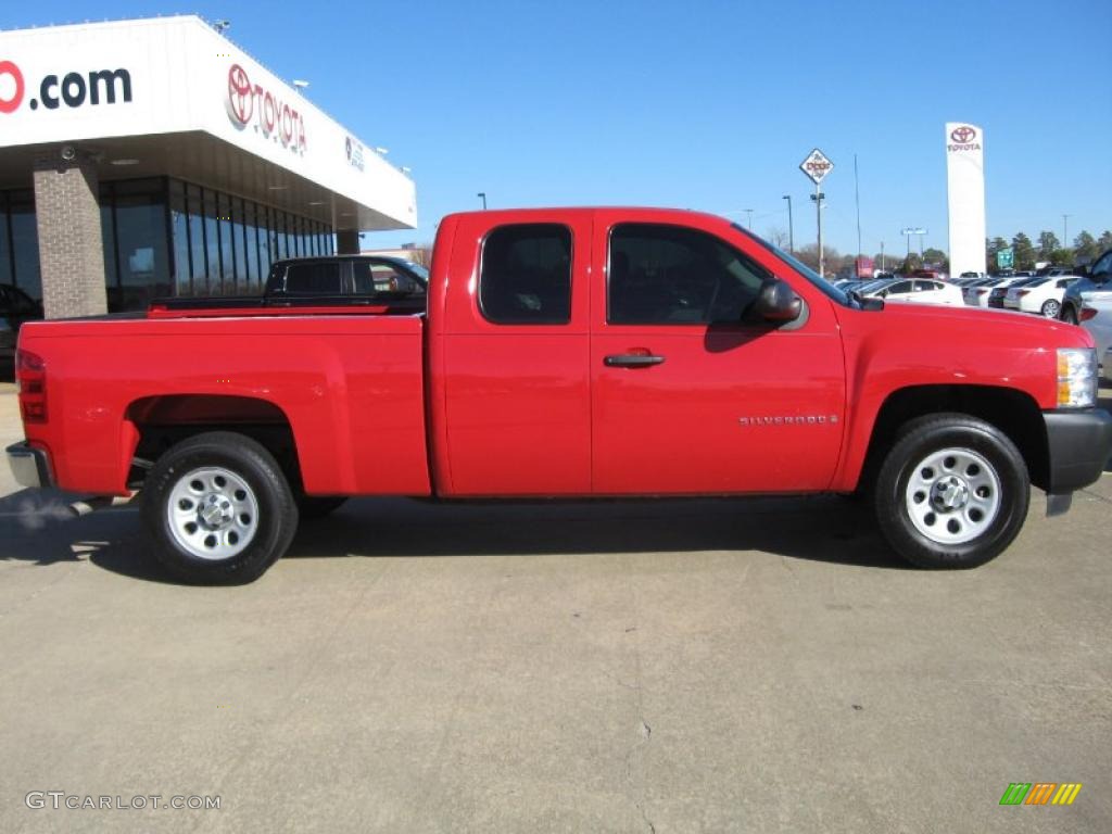 2008 Silverado 1500 Work Truck Extended Cab - Victory Red / Dark Titanium photo #8