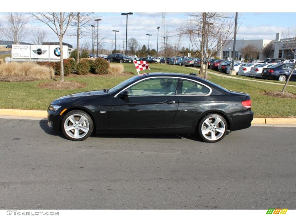 2008 3 Series 335xi Coupe - Jet Black / Oyster photo #3