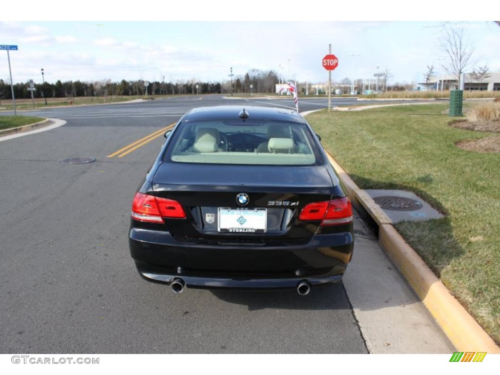 2008 3 Series 335xi Coupe - Jet Black / Oyster photo #5