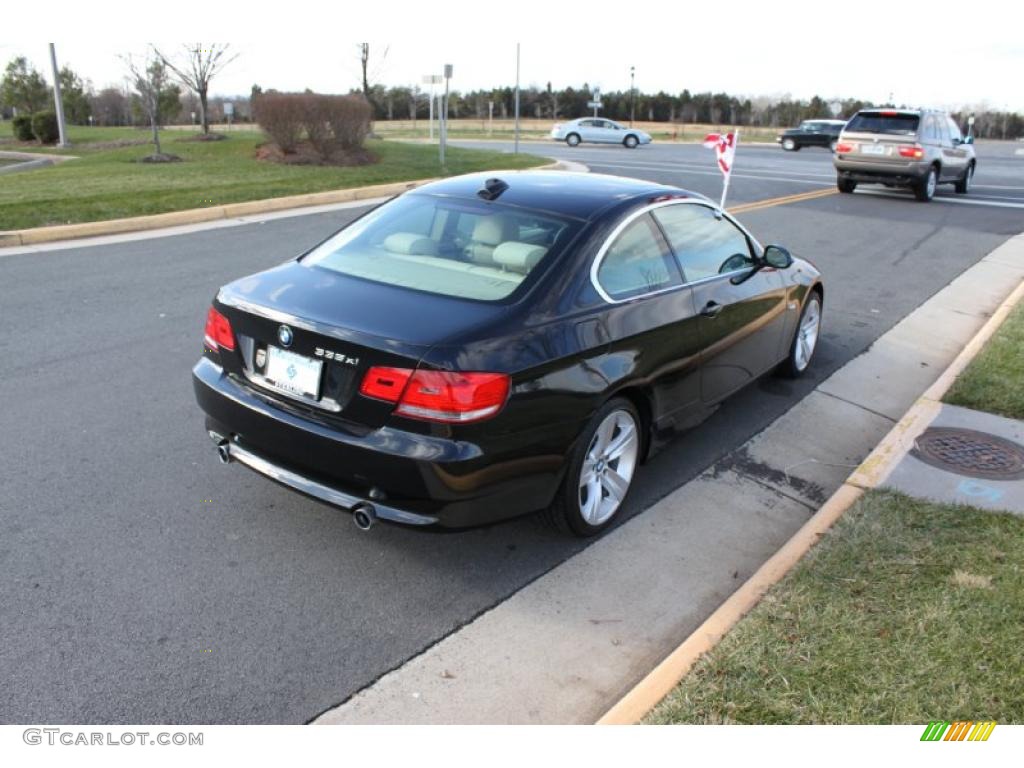 2008 3 Series 335xi Coupe - Jet Black / Oyster photo #6