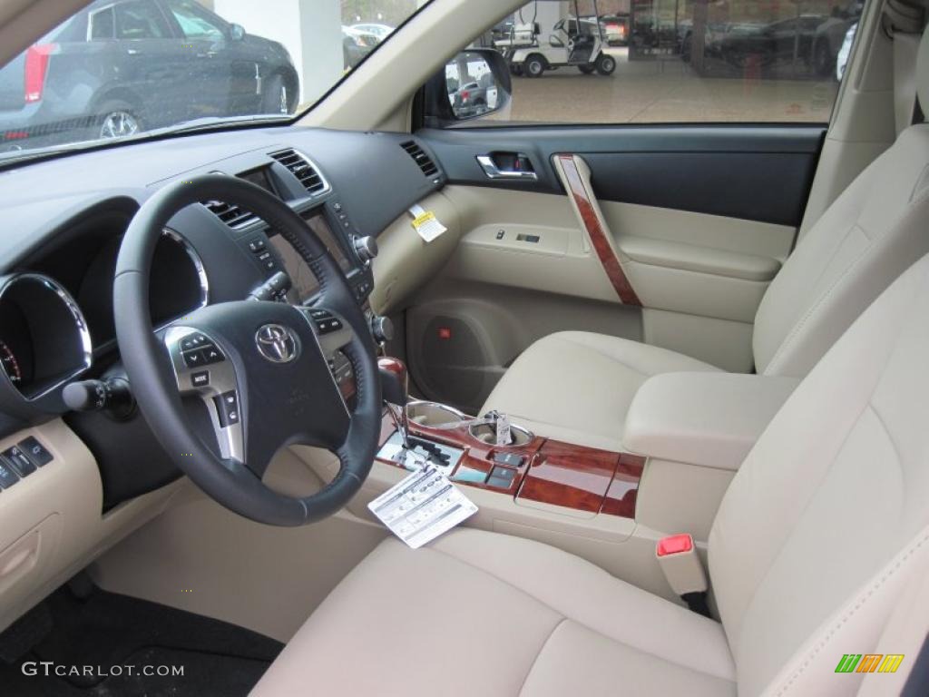 Sand Beige Interior 2011 Toyota Highlander Limited Photo #41430791