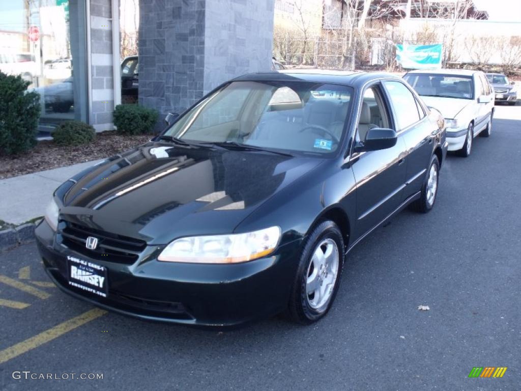 2000 Accord EX V6 Sedan - Dark Emerald Pearl / Quartz photo #1