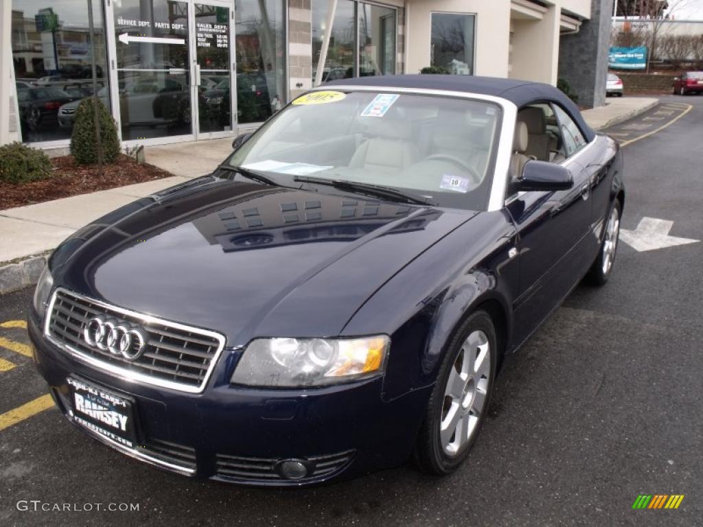 2005 A4 1.8T Cabriolet - Moro Blue Pearl Effect / Beige photo #1