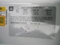 2009 Saturn Sky Roadster Info Tag