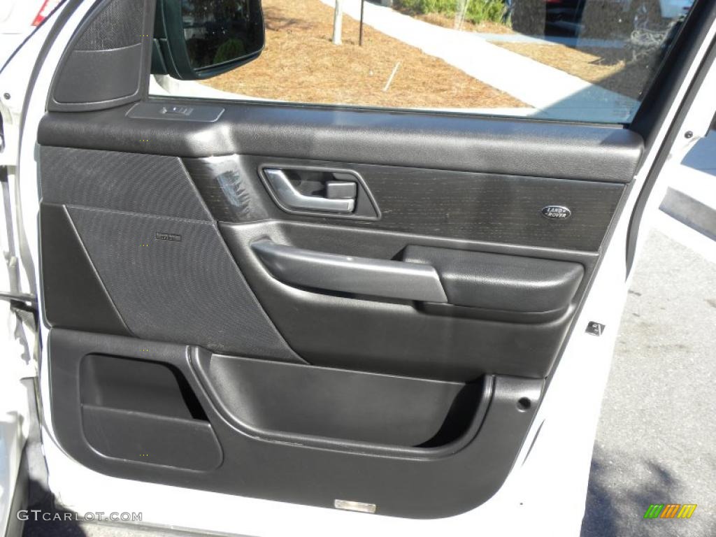 2007 Land Rover Range Rover Sport Supercharged Ebony Black Door Panel Photo #41435899