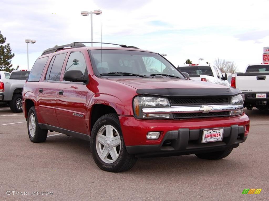 2003 TrailBlazer EXT LT 4x4 - Majestic Red Metallic / Medium Pewter photo #1