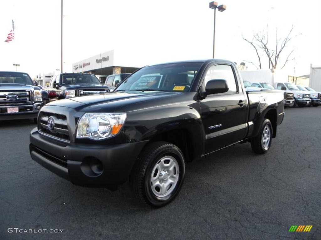 Black Sand Pearl 2010 Toyota Tacoma Regular Cab Exterior Photo #41436423
