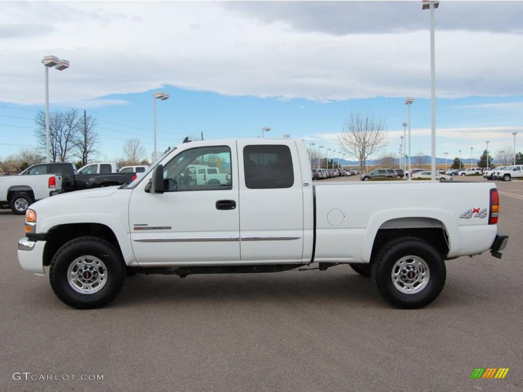 Summit White 2006 GMC Sierra 2500HD SLE Extended Cab 4x4 Exterior Photo #41437147