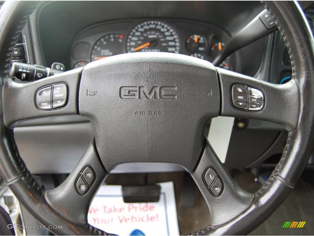 2006 GMC Sierra 2500HD SLE Extended Cab 4x4 Dark Pewter Steering Wheel Photo #41437247