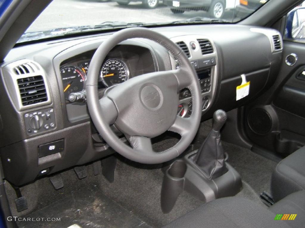 Ebony Interior 2011 Chevrolet Colorado LT Extended Cab 4x4 Photo #41437311