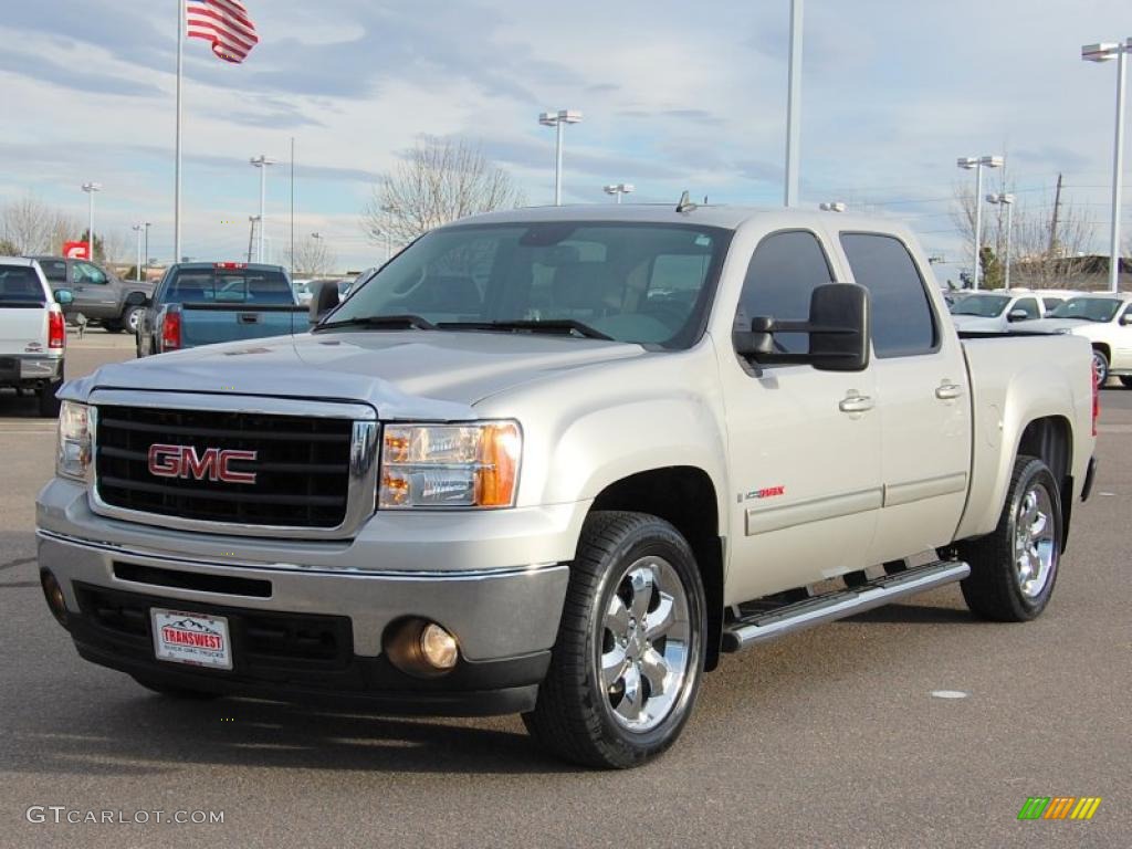 Silver Birch Metallic 2007 GMC Sierra 1500 SLT Crew Cab 4x4 Exterior Photo #41437699