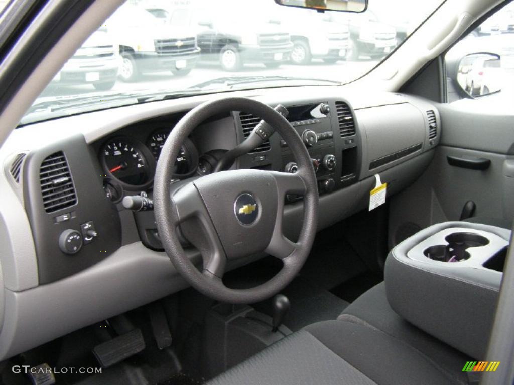 Dark Titanium Interior 2011 Chevrolet Silverado 1500 Extended Cab 4x4 Photo #41437707