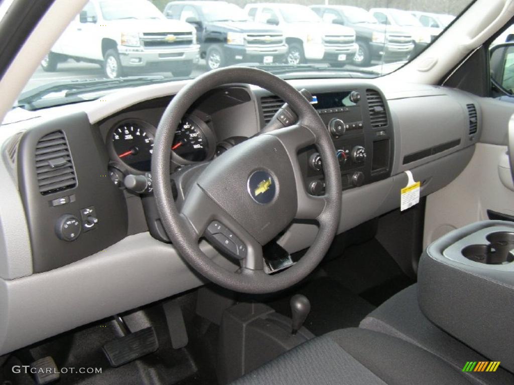 Dark Titanium Interior 2011 Chevrolet Silverado 1500 Extended Cab 4x4 Photo #41437867