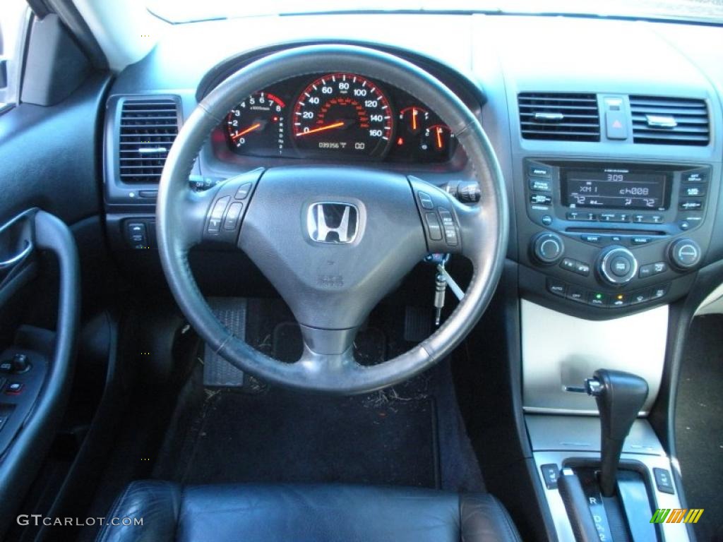 2005 Honda Accord EX-L Coupe Black Dashboard Photo #41438659