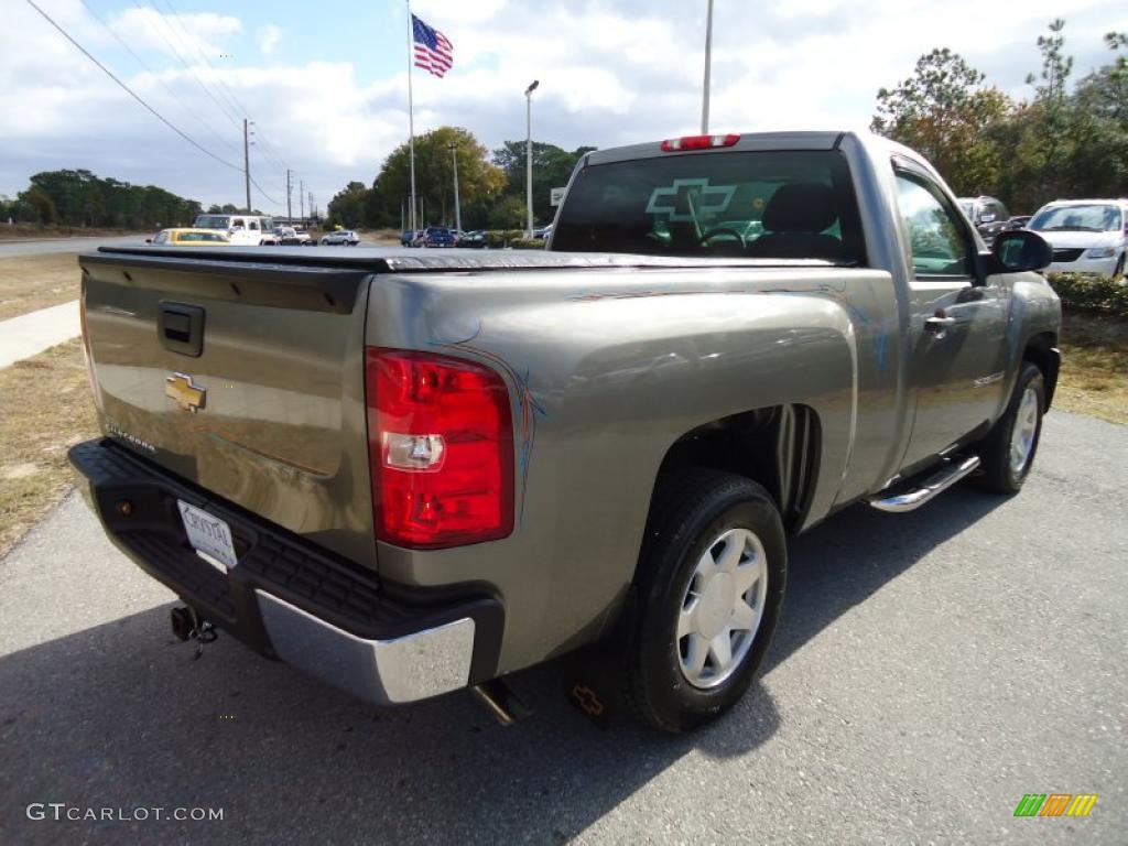 2008 Silverado 1500 Work Truck Regular Cab - Graystone Metallic / Dark Titanium photo #8