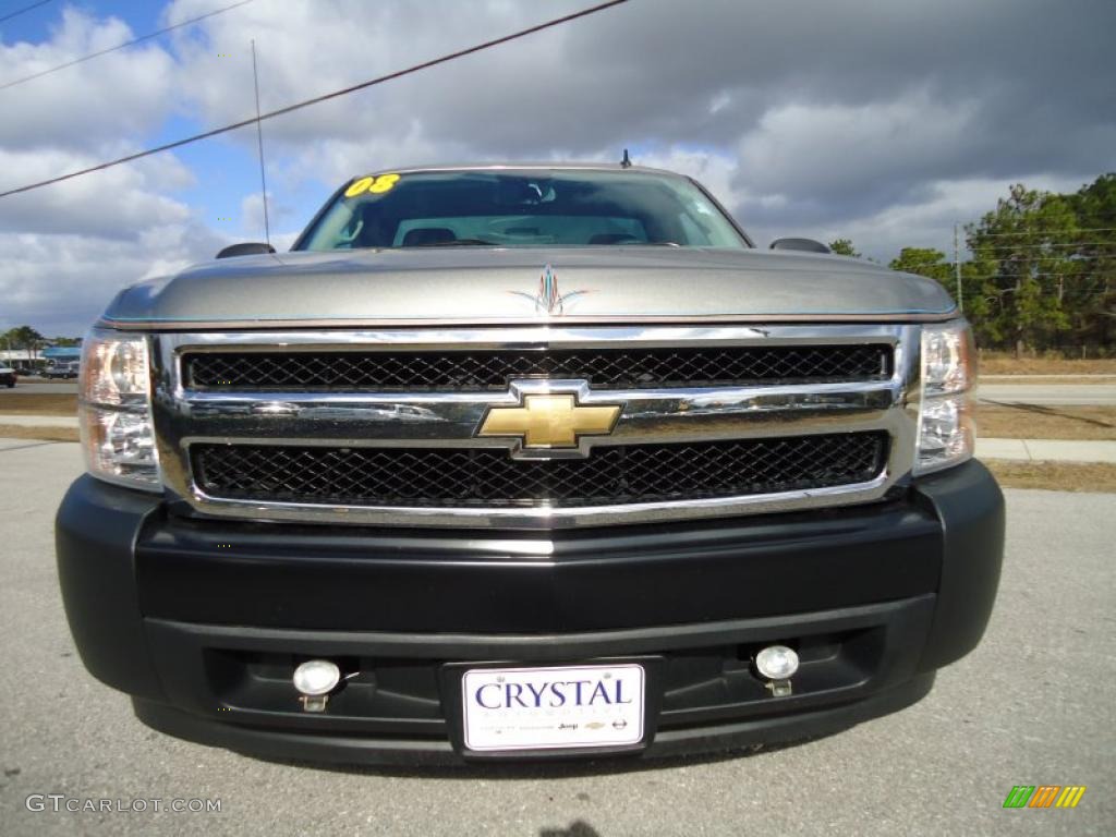 2008 Silverado 1500 Work Truck Regular Cab - Graystone Metallic / Dark Titanium photo #14