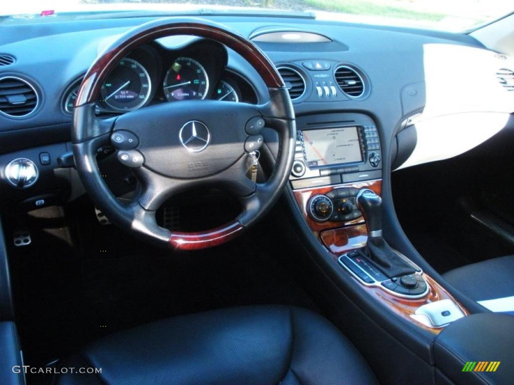 Black Interior 2007 Mercedes-Benz SL 550 Roadster Photo #41439859