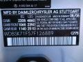 775: Iridium Silver Metallic 2007 Mercedes-Benz SL 550 Roadster Color Code