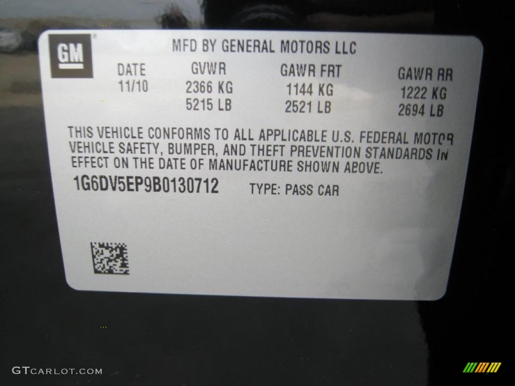 2011 Cadillac CTS -V Sedan Info Tag Photo #41439991