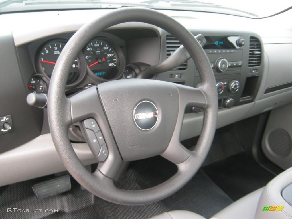 2011 GMC Sierra 1500 Regular Cab Dark Titanium Steering Wheel Photo #41440155