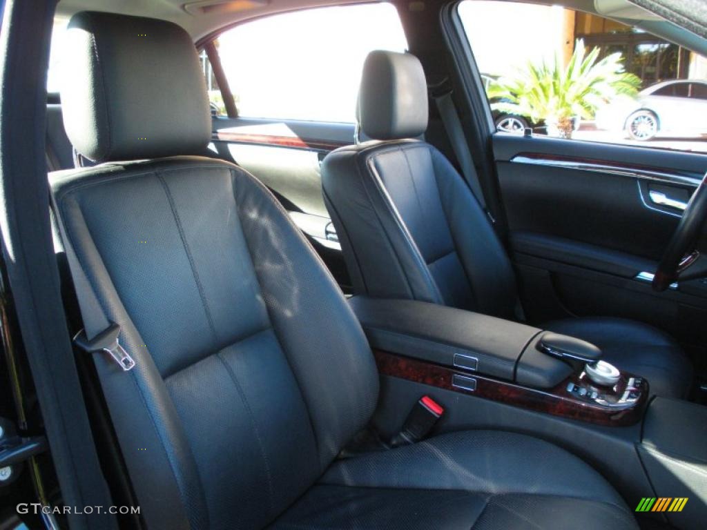 Black Interior 2008 Mercedes-Benz S 550 Sedan Photo #41440191