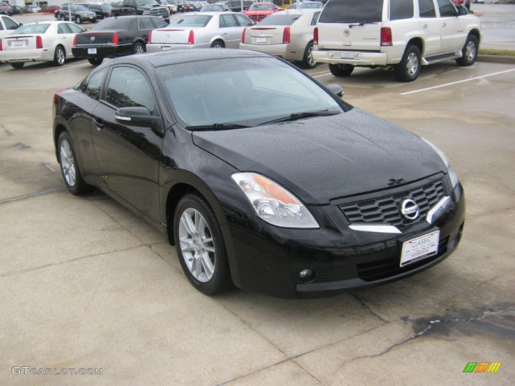 2008 Altima 3.5 SE Coupe - Super Black / Charcoal photo #7