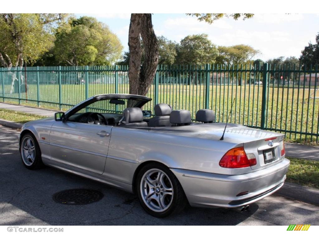 2001 3 Series 330i Convertible - Titanium Silver Metallic / Grey photo #6