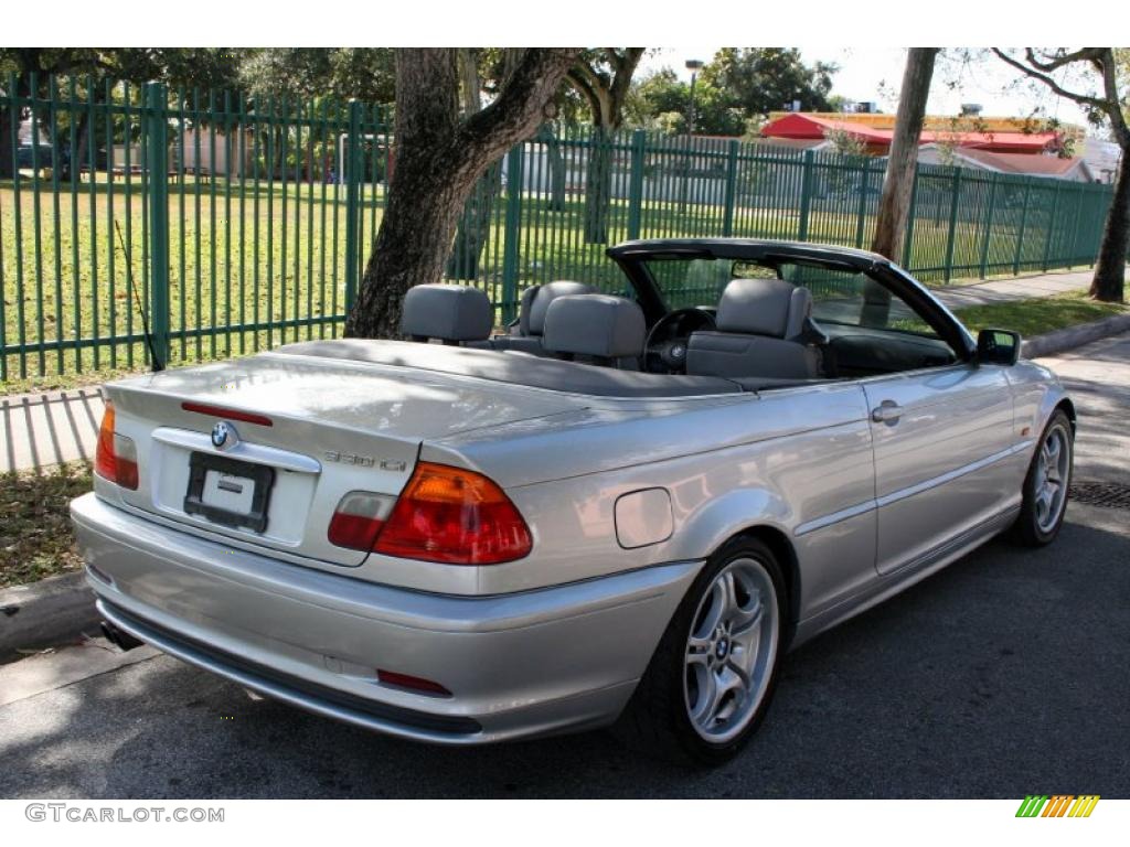 2001 3 Series 330i Convertible - Titanium Silver Metallic / Grey photo #8