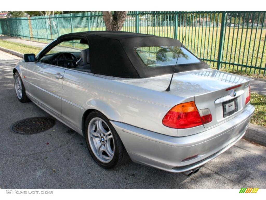 2001 3 Series 330i Convertible - Titanium Silver Metallic / Grey photo #19