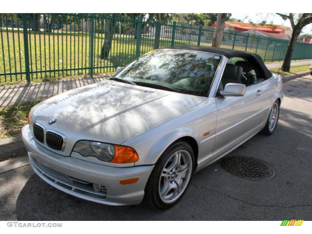 2001 3 Series 330i Convertible - Titanium Silver Metallic / Grey photo #22
