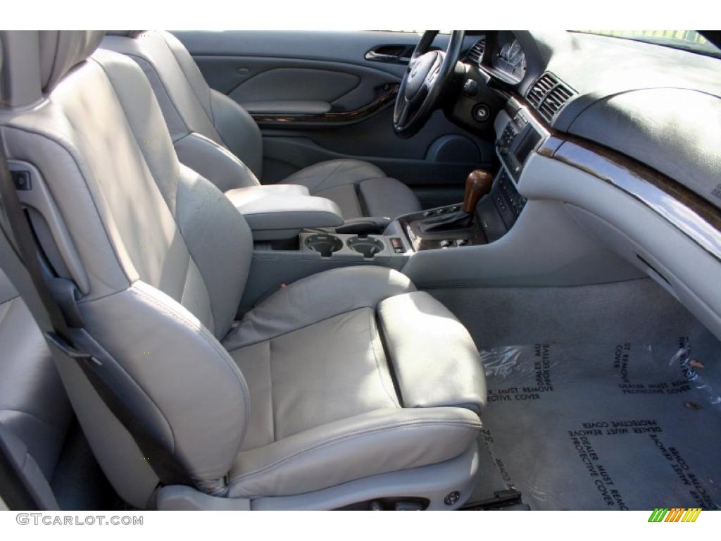 2001 3 Series 330i Convertible - Titanium Silver Metallic / Grey photo #48