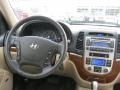 Beige 2008 Hyundai Santa Fe Limited 4WD Dashboard