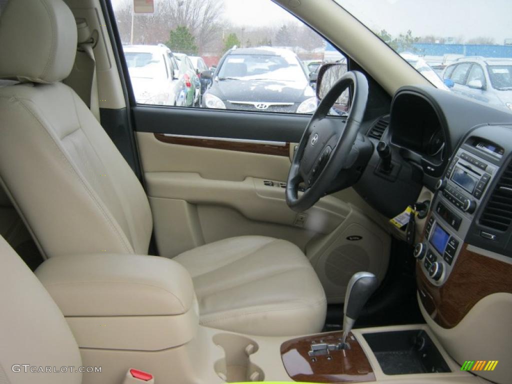 Beige Interior 2008 Hyundai Santa Fe Limited 4WD Photo #41443935