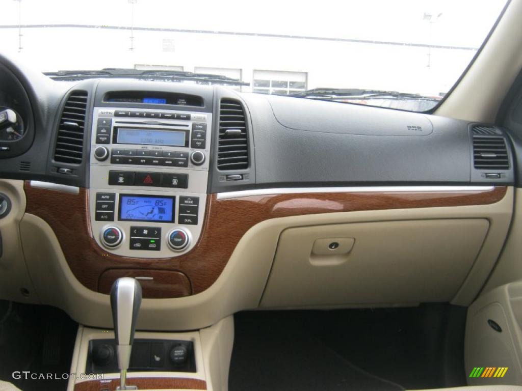 2008 Hyundai Santa Fe Limited 4WD Beige Dashboard Photo #41444119