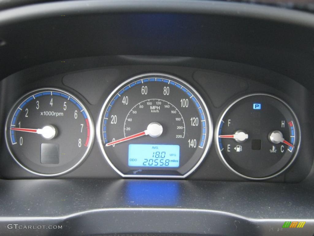 2008 Hyundai Santa Fe Limited 4WD Gauges Photo #41444243