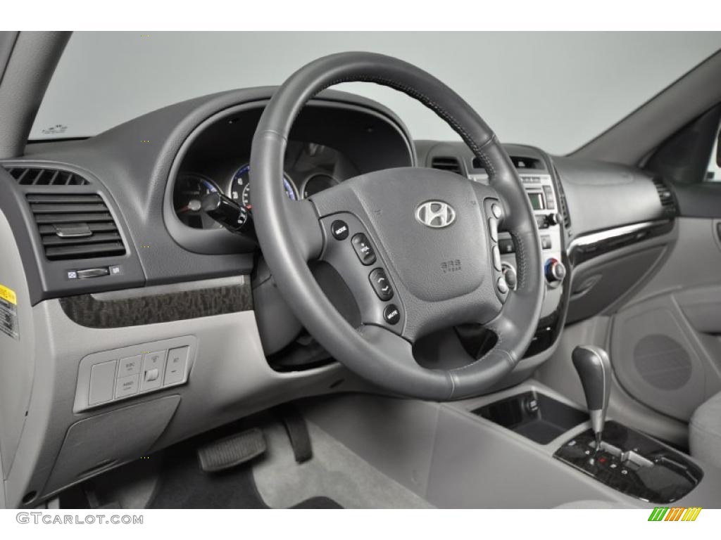 Gray Interior 2008 Hyundai Santa Fe SE 4WD Photo #41447139