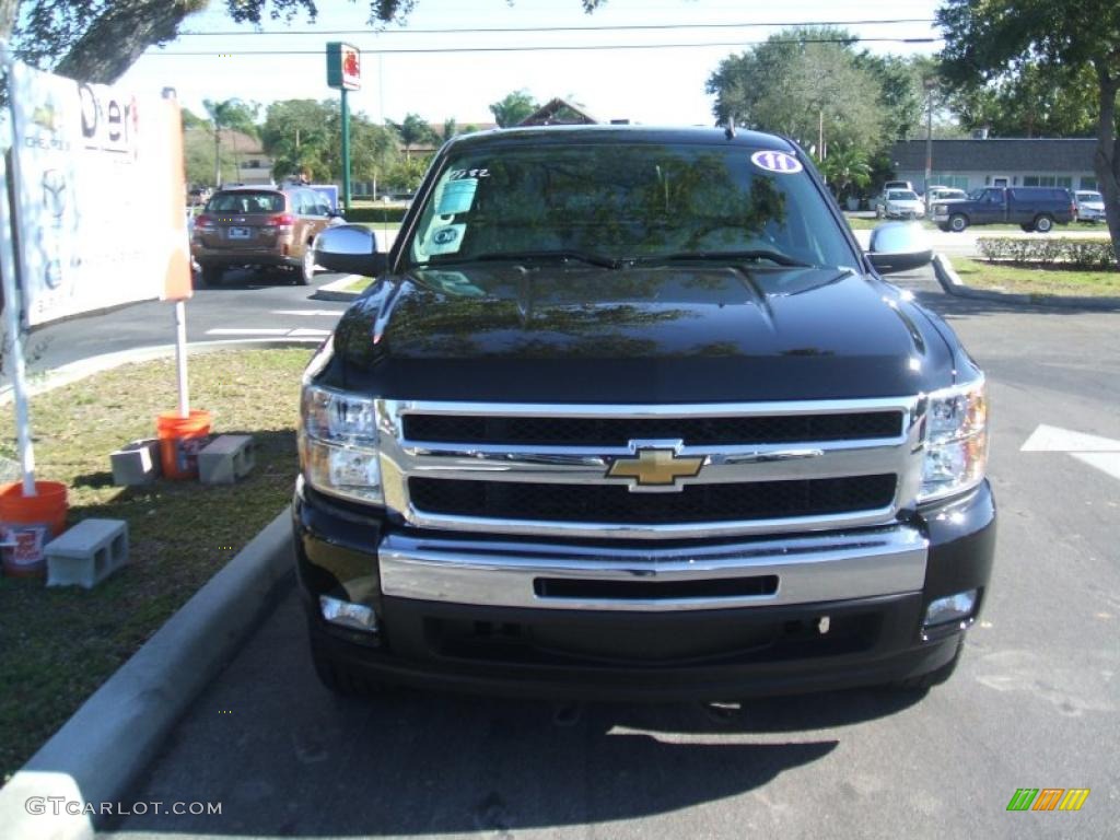 2011 Silverado 1500 LT Crew Cab - Black / Light Titanium/Ebony photo #2