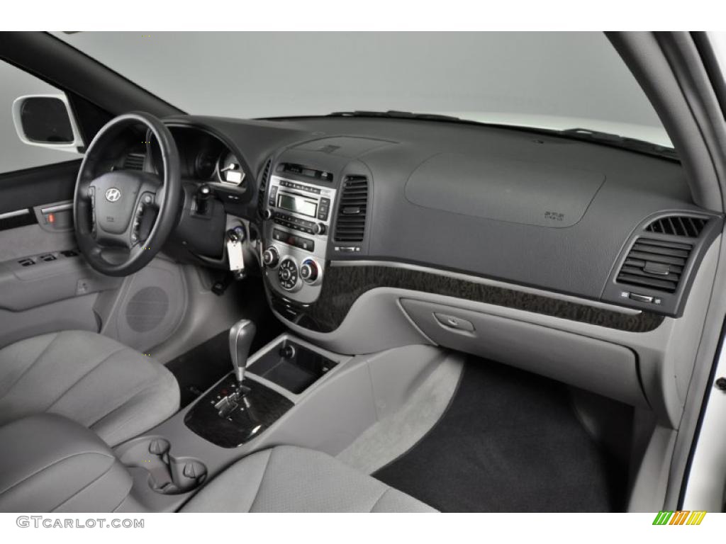 2008 Hyundai Santa Fe SE 4WD Gray Dashboard Photo #41447423