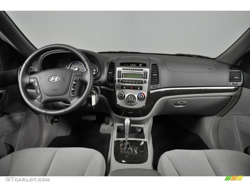 2008 Hyundai Santa Fe SE 4WD Gray Dashboard Photo #41447479
