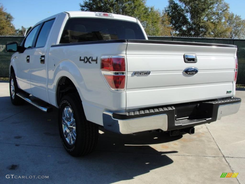 2010 F150 XLT SuperCrew 4x4 - Oxford White / Medium Stone photo #5