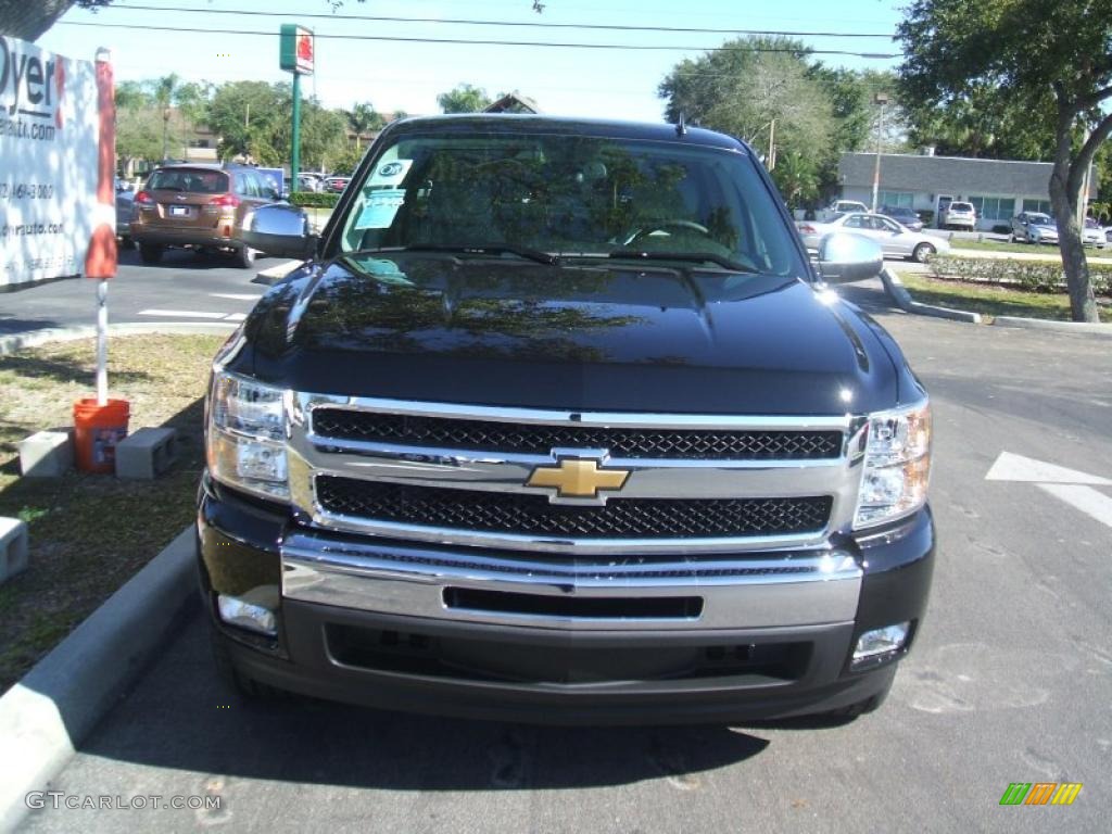 2011 Silverado 1500 LT Extended Cab - Black / Light Titanium/Ebony photo #2