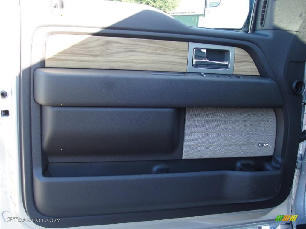 2011 Ford F150 Lariat SuperCrew Black Door Panel Photo #41450151