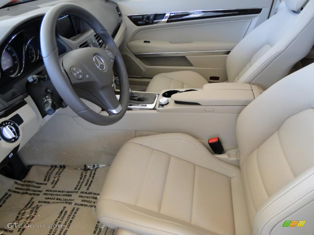 Almond Beige Interior 2010 Mercedes-Benz E 350 Coupe Photo #41451083